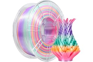 iBOSS Silk Candy Rainbow PLA+ Filament, 1kg Fast Color Change Each 8 Meters 3D Printer PLA PLUS Filament 1.75mm+/ -0.02mm, Mu