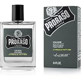 Proraso Cypress and Vetvyer Cologne | Masculine Woody Earthy Eau de Cologne - Bergamot, Cypress, Cedarwood &amp; Vetiver Fragrance for Men - 3.4oz