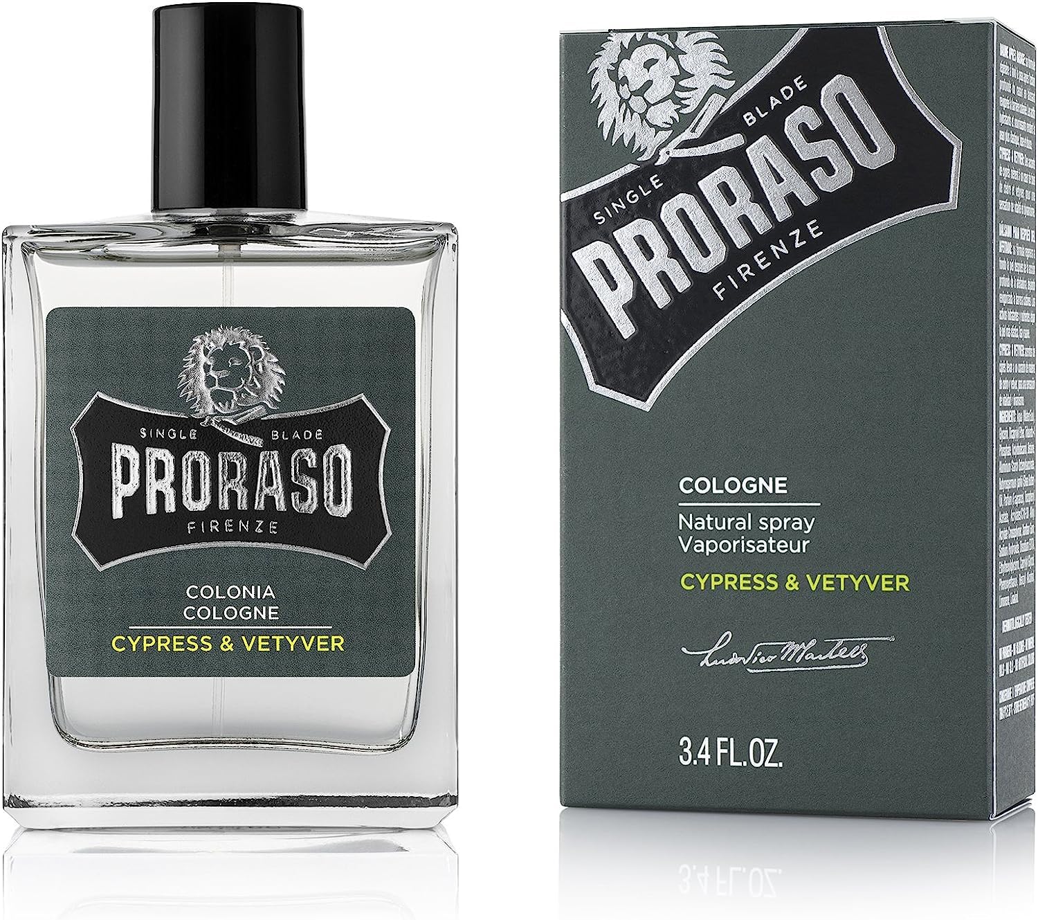 Proraso Cologne, 100ml, Men's Fragrance with Sophisticated Woody and Clean Notes, Made in Italy