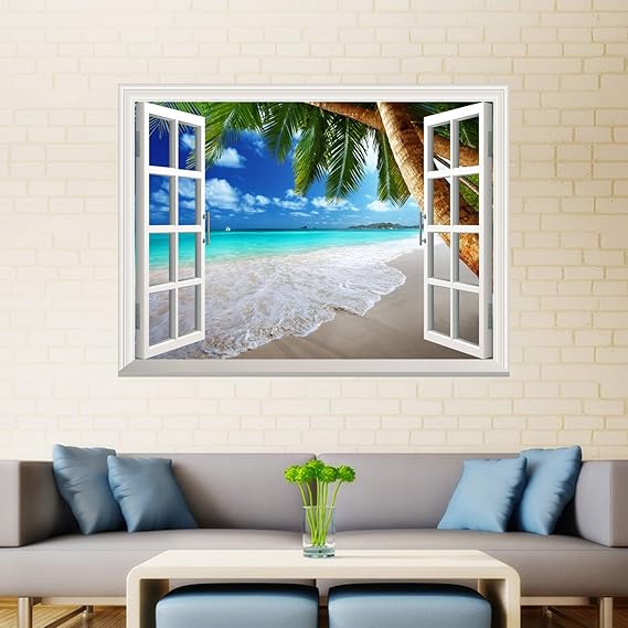 UNIQUEBELLA Poster print Huge 3D mural Vinyl Removable Wall Sticker