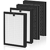 A5 Replacement Air Filter Compatible with VEWIOR A5 Pu-rifier with 3 Stages True HEPA, Activated Carbon Filter and pre-Filter, 4 Pack
