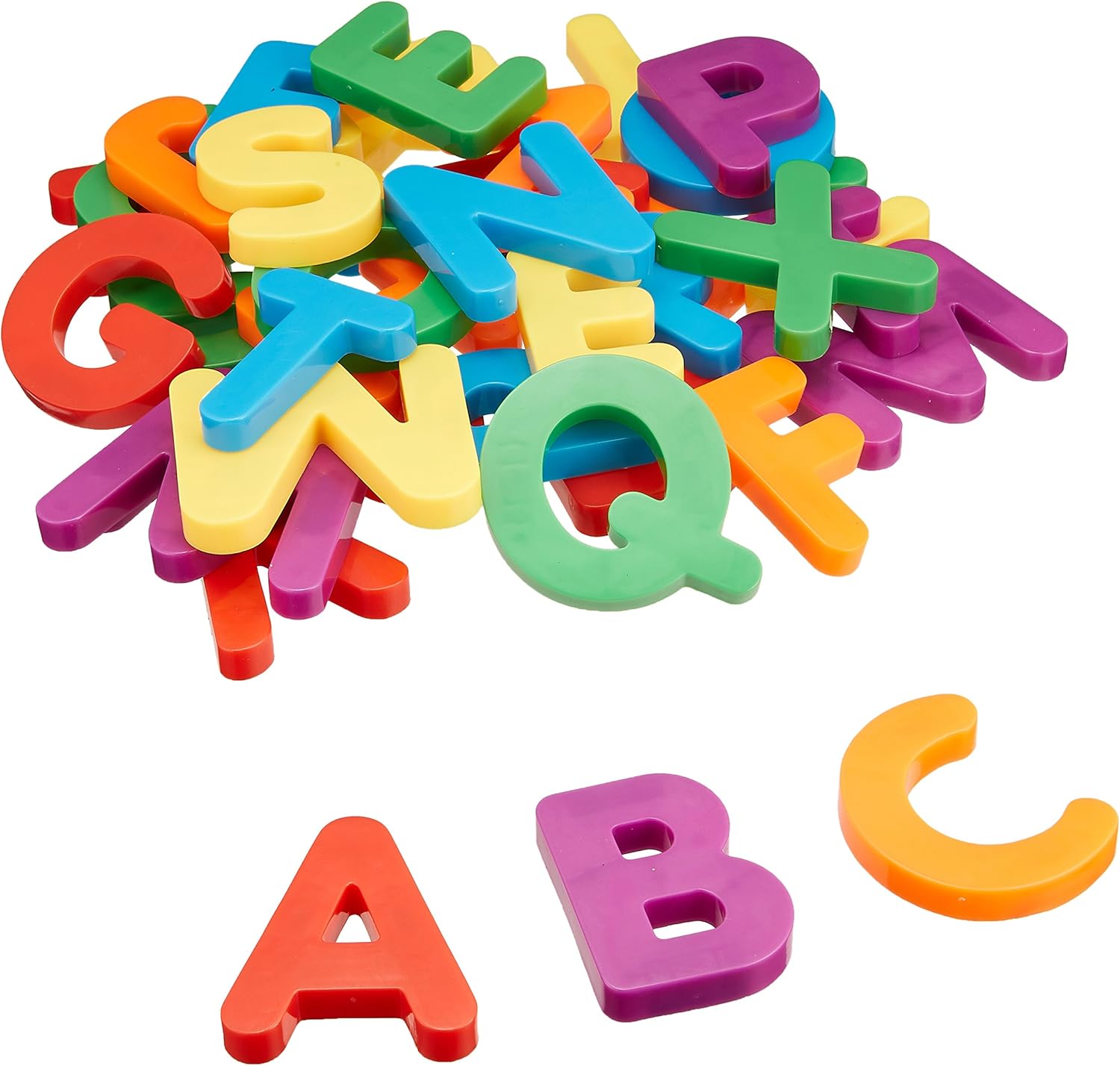 Learning Resources Jumbo Magnetic Uppercase Letters, ABCs, Early Letter Recognition, 40-Pieces, Assorted Colors, Ages 3+: Office Products