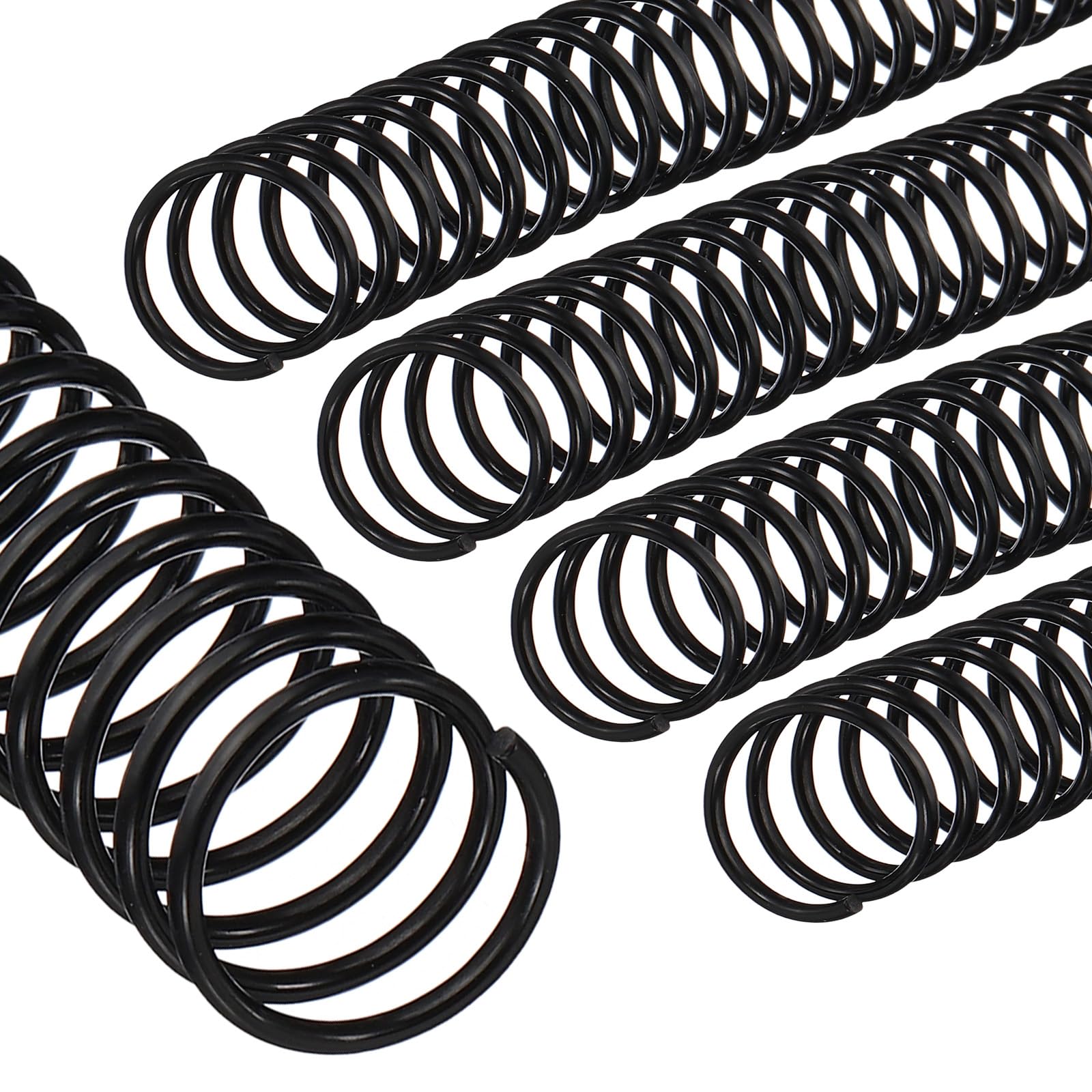 PATIKIL 20mm(3/4") Plastic Spiral Binding Coils, 50 Pcs Binding Spirals 170 Sheet Capacity 4:1 Pitch Binding Spirals for Binding Paper Sheets, Black