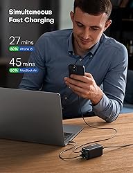 USB C Charger, KOVOL 65W 4-Port PD GaN III Desktop