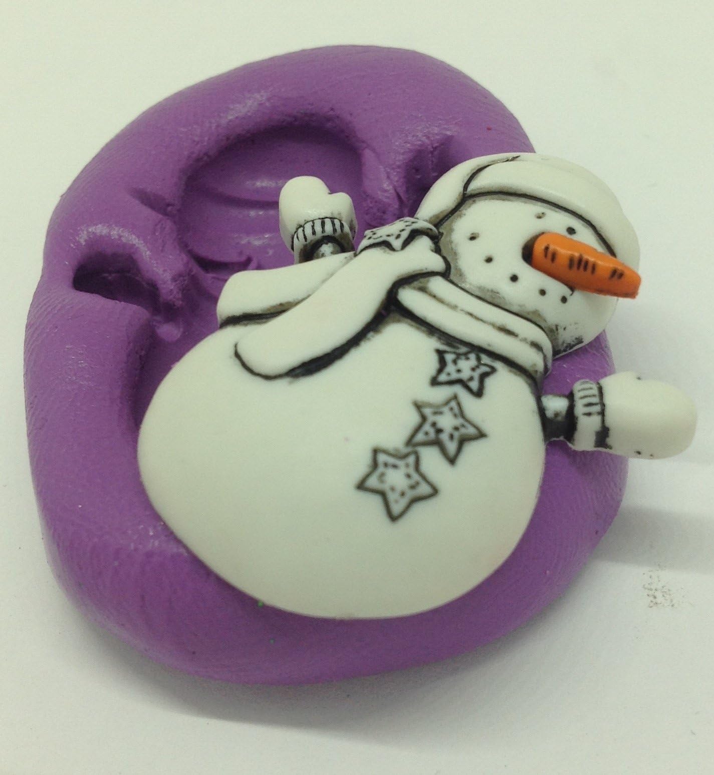 Christmas snowman silicone mould / mold.characters.topper.cupcake.large