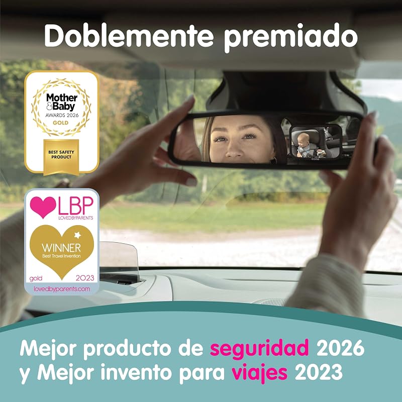 Onco Car Mirror Baby Rear Seat - 100% Shatterproof, Espelho retrovisor do carro do bebê, Universal Fit, espelhos retrovisores do carro, espelho do carro para ver o bebê, bebê recém-nascido