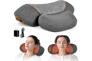 GM GMISS Neck Massage Pillow, 3-in-1 Neck Massager, Hot Traction Massage, Shoulder Pain Neck Pillow, Deep Tissue Pain Relief, Rechargeable Pillow, Suitable As A Gift for Male and Female Parents