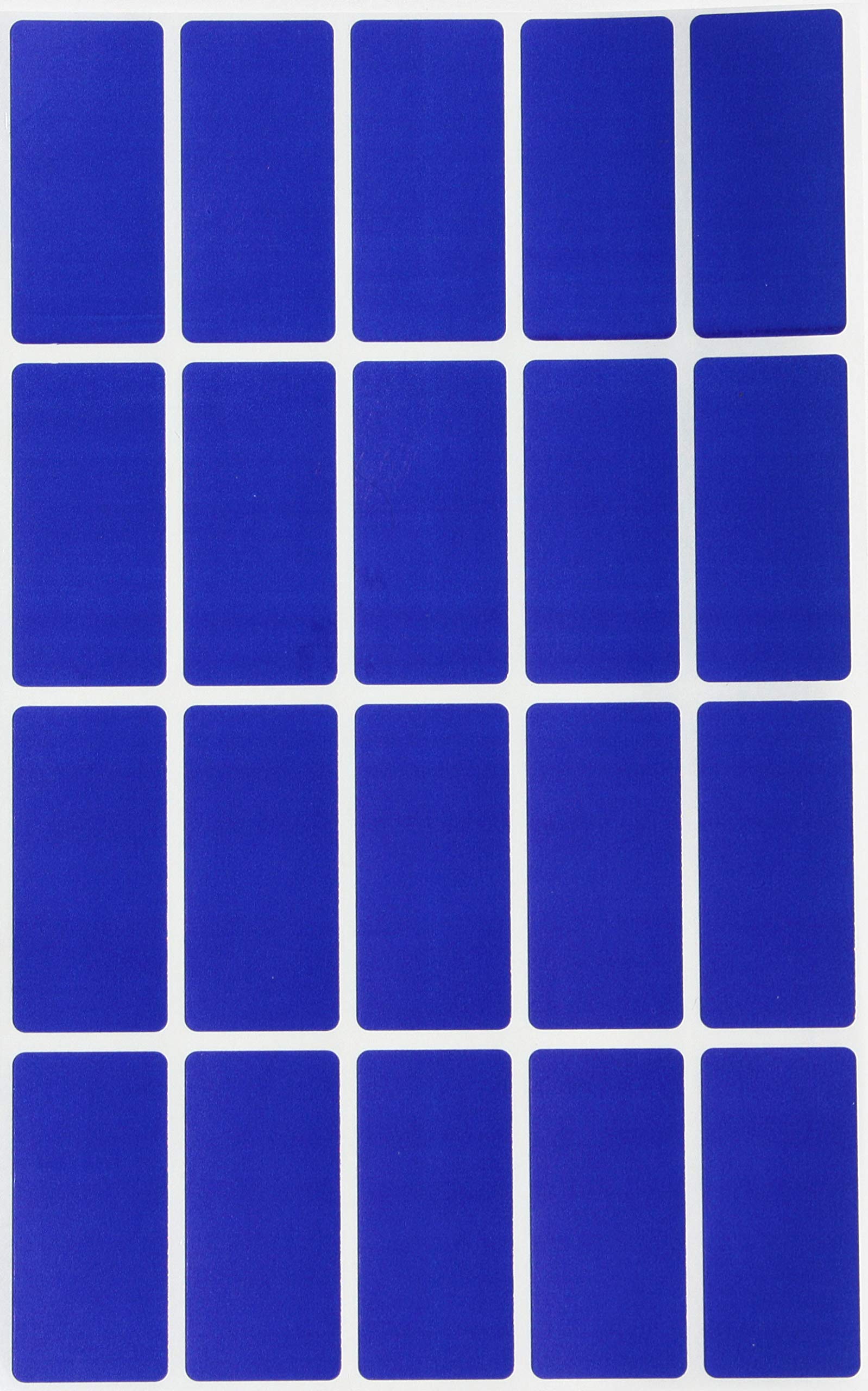 Blue Colored File Stickers 1.57 Inch X 0.75 Inch - Color Code Labels Rectangular (40Mm X 19) 300 Pack by Royal Green