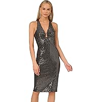 Amazon.com: Adrianna Evening Women's Foil Lace Halter Dress, Bronze, 4 :  Clothing, Shoes & Jewelry