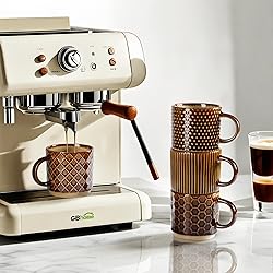 GBHOME 6 OZ Stackable Coffee Mugs, Ceramic Coffee