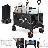 TECKNET Folding Festival Camping Trolley Cart Wheels Brakes 180L 150KG Garden view 1