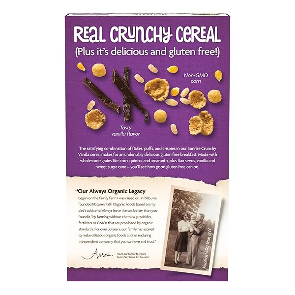 NATURE’S PATH CRUNCHY VANILLA SUNRISE, GLUTEN FREE, 10.6 OUNCES (PACK OF 3)