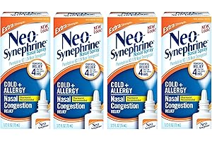 Neo-Synephrine Nasal Spray , Extra Strength Formula, 0.50 Ounces each (Value Pack of 4)