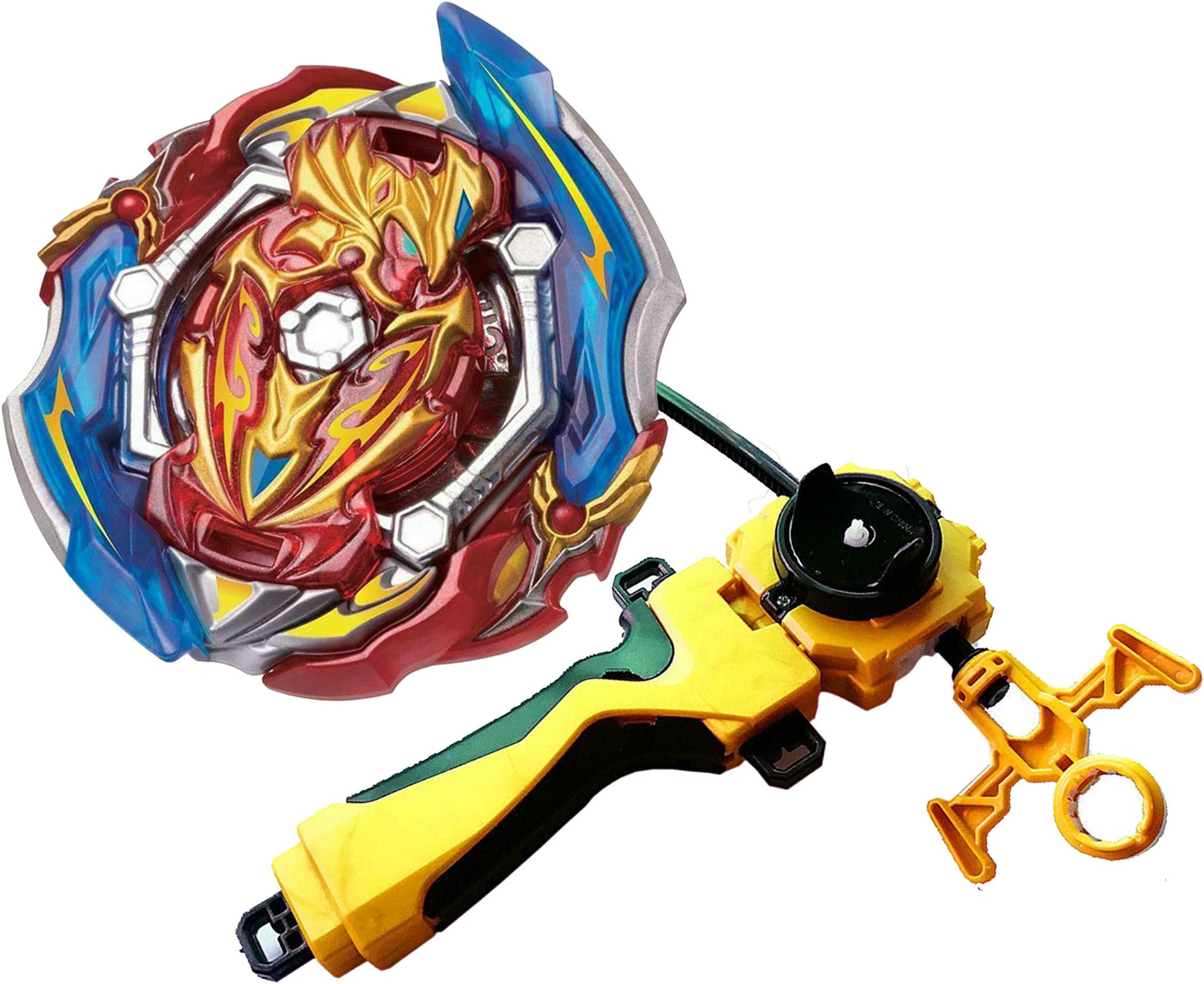Bey Burst Evolution Turbo Battling Top Blade God Bey Gold Lr Launcher Grip Spryzen Starter Set B-150 Booster Union Achilles Cn.Xt+Retsu Balance Gyro Bay Battle Gaming Top Fun Spinning Toy Gift for Boy