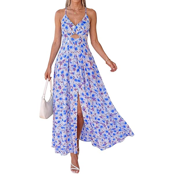 criss cross front maxi dress Criss Cross Halter Neckline Fit and Flare Long Dress White