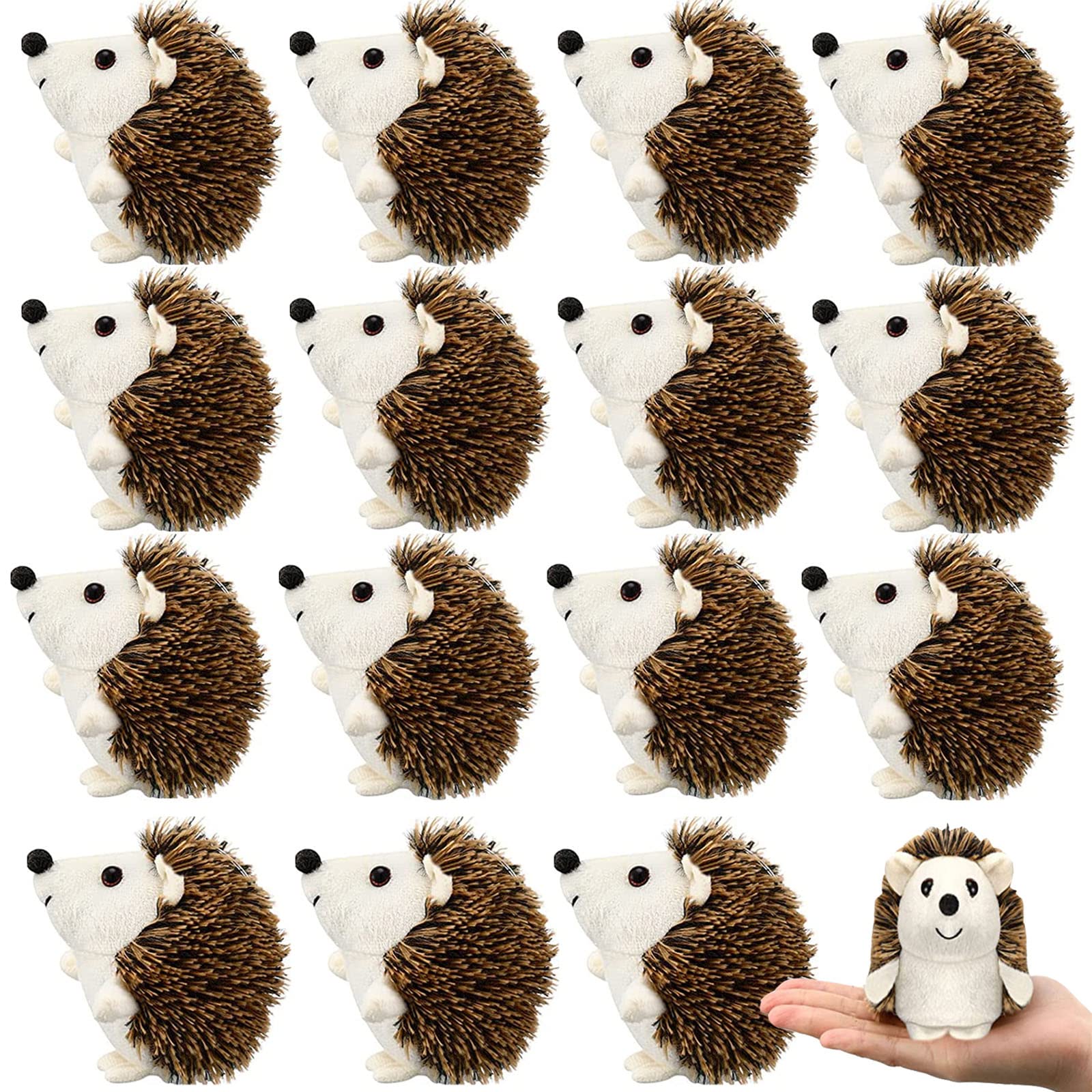 Photo 1 of Honoson 16 Pcs Mini Hedgehog Stuffed Animal Bulk Plush Stuffed Toy 4 Inch Hedgehog Party Favors Decor DIY Keychain Accessories for Valentine Kids Girls Gift Wedding Birthday(Beige)