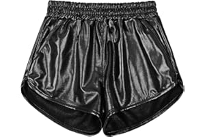 Perfashion Girls Metallic Shorts Sparkly Shiny Hot Pants Gold/Silver/Pink Outfit