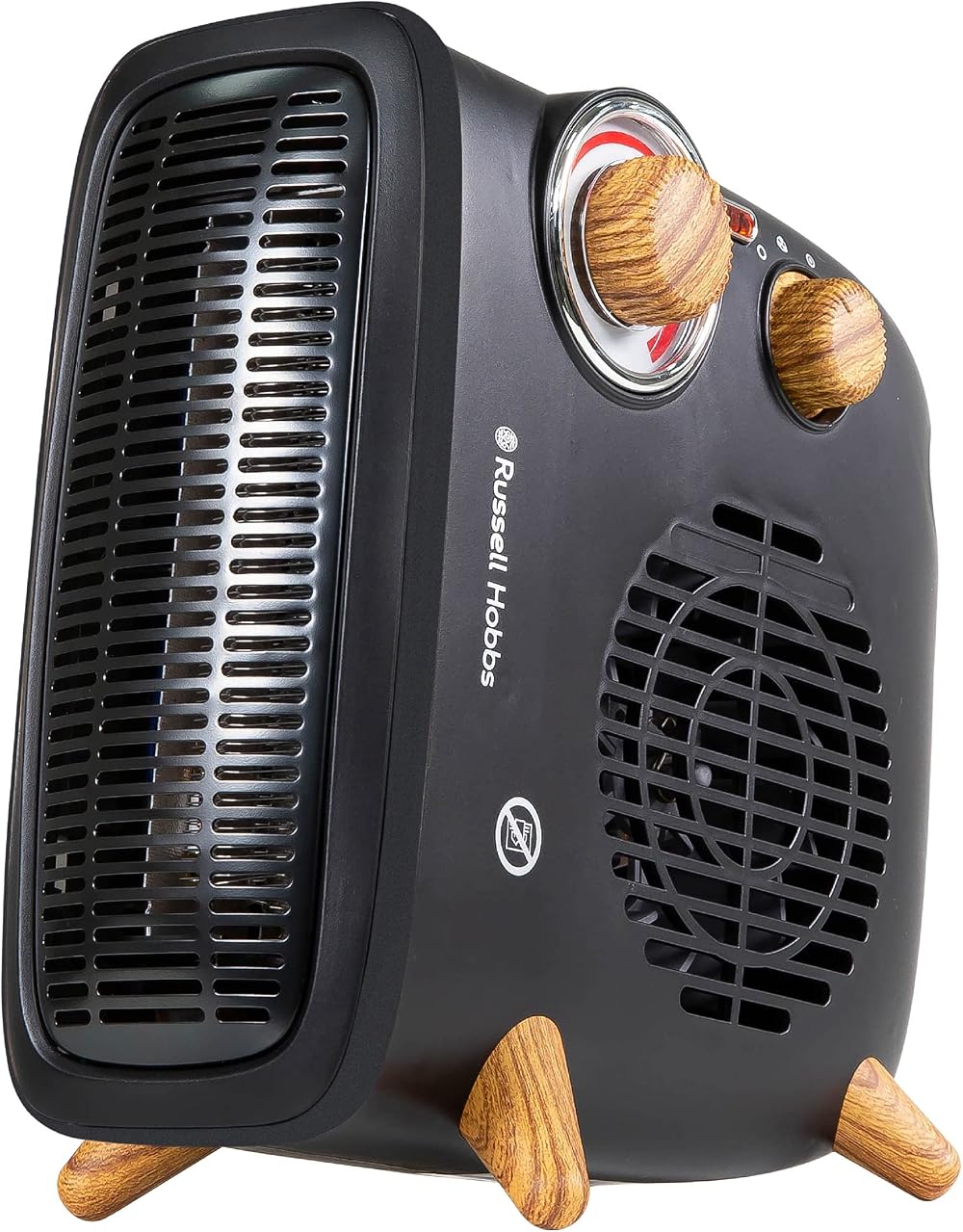 Russell Hobbs 1.8kW Electric Heater Retro Wood Effect Black RHRETHFH1001WDB