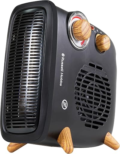 Russell Hobbs 1.8kW Electric Heater Retro Wood Effect Black RHRETHFH1001WDB