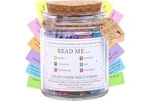 SOLMAYCO Christian Gifts for Women – Bible Verse Jar with 92 Scriptures | Read Me When Jar for Encouragement & Faith | Spiritual Gift for Mom, Daughter, Sister | Christmas Ready