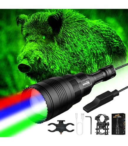 Cyclops Caza Varmint luz kit recargable 250 lúmenes verde llevó linterna witn múltiples opciones de montaje : Deportes y Actividades al Aire Libre