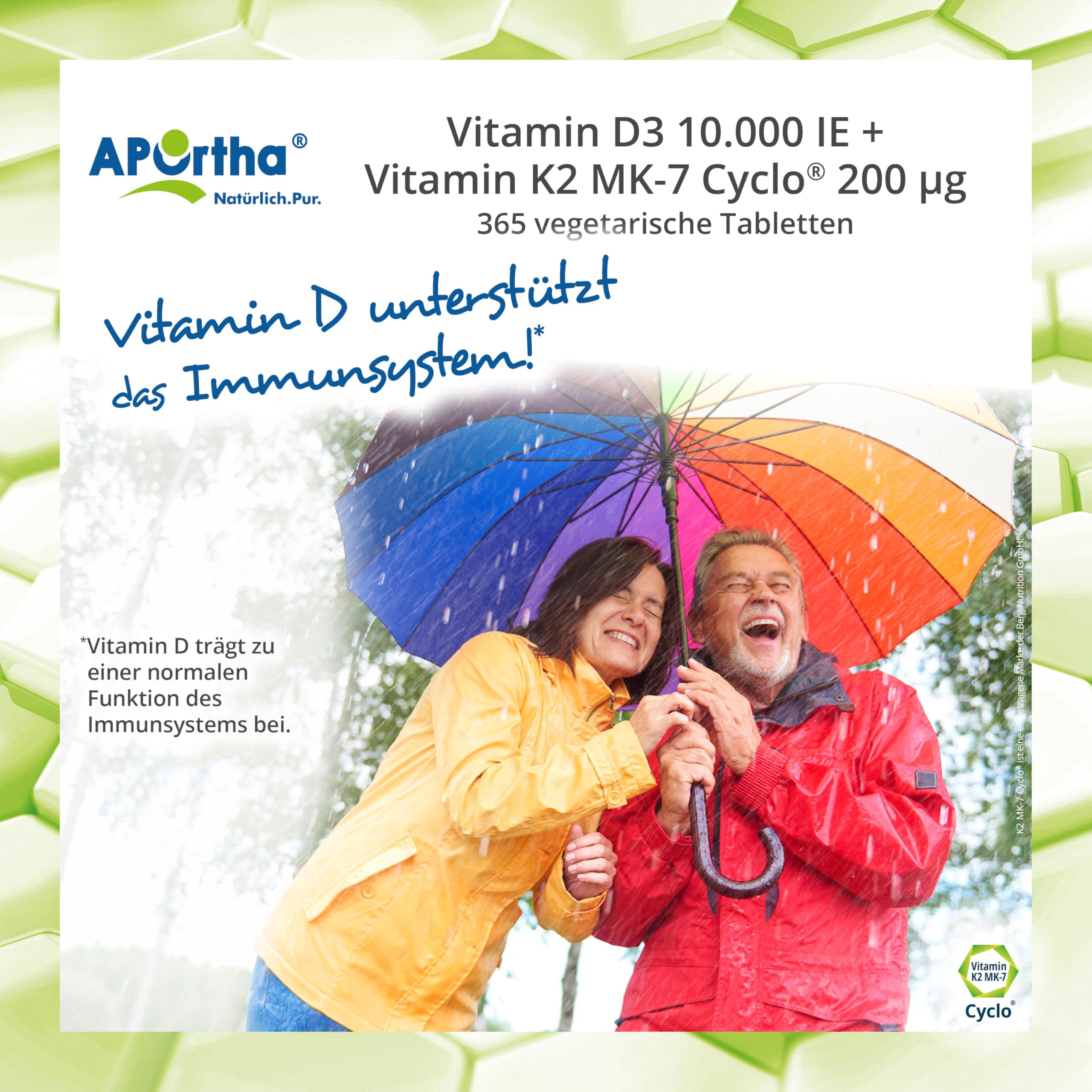APOrtha® Vitamin D3 10.000 I.E + 200 µg K2 99+% ALL-Trans, 365 vegetarische Tabletten hochdosiert u. teilbar, Premium Vitamin D und K Tablette leicht zu schlucken - Alternative zu Tropfen und Kapseln 8