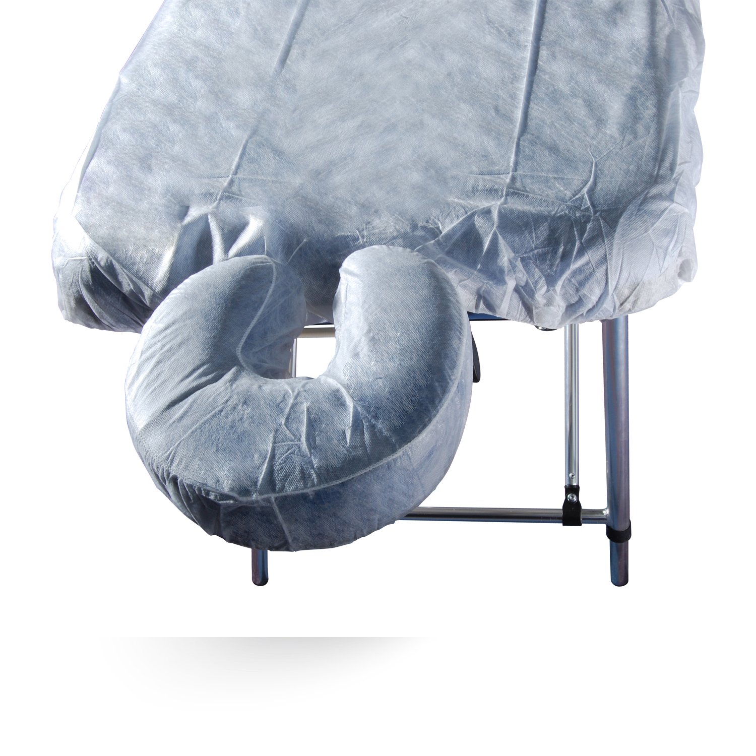 Master Massage Disposable Fitted Headrest Cover for Massage Table Pillow Cover 50pcs/Box, White