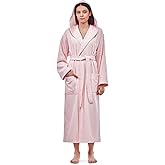 Arus Women's Pacific Hooded Turkish Cotton Bath Robe with Full Length Options