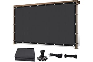 Sunocity 6'X 10' 90% Sun Shade Cloth Outdoor Patio Dark Grey Pergola Shades Cover Privacy Screen UV Block Porch Screens Canopy for Patio Outside Outdoor