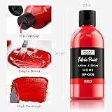 Nicpro Red Fabric Paint 8.45 oz Permanent for Clothes Upholstery view 4