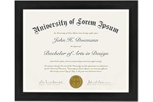 Americanflat Document Frame - Made to Display Certificates, 8.5x11, Black