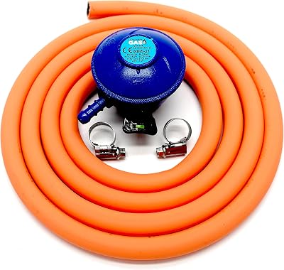 Huddersfield Gas 21mm Butane 2m Hose Kit Calor Flogas Cylinders Stainless Clips