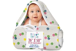 Baby Morgan Blankets Thermal Waffle Baby Blanket Crib Bedding - Soft Cozy Warm Infant Thermal Cover for Nursery Stroller or Bassinet, Lightweight Ideal Shower Gift Nylon Trim Balloon Pattern 36" x 50"