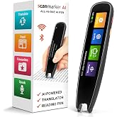 Scanmarker AI Pen with Built-in Screen | OCR Scan Reader &amp; Text to Speech | ChatGPT Pen for Students &amp; Adults | Portable ai Translator Device | Reading Pen for Study, Travel &amp; Work | Ai smart Pen