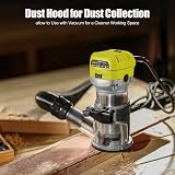 DEWINNER Electric Hand Palm Router Trimmer 6 Speeds 1/4 and 3/8 Collets view 5