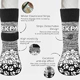 Anti-Slip Dog Socks 3 Pairs Durable Paws Stop Licking Grey Large view 2