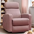 Korser Power Swivel Recliner Chairs for Adults, Electric Glider Rocking Chair Nursery, Glider Recliner Nursery Chair with Classified Side Pocket, Nursery Rocking Chairs with USB and Type-C Ports