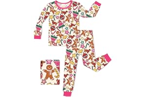 babee Reshinee Bamboo Viscose Toddler Girls Kids Pajamas Unicorn Mermaid Pjs Long Sleeve Snug fit 12M-8Y 2pcs Soft Jammies