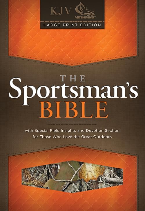KJV Sportsman's Bible, Large Print Personal Size, Mothwing™ Camouflage LeatherTouch, KJV Holy Bible, Red Letter, Presentation Page, Articles, Cross-References, Full-Color Maps, Easy-to-Read Bible Type