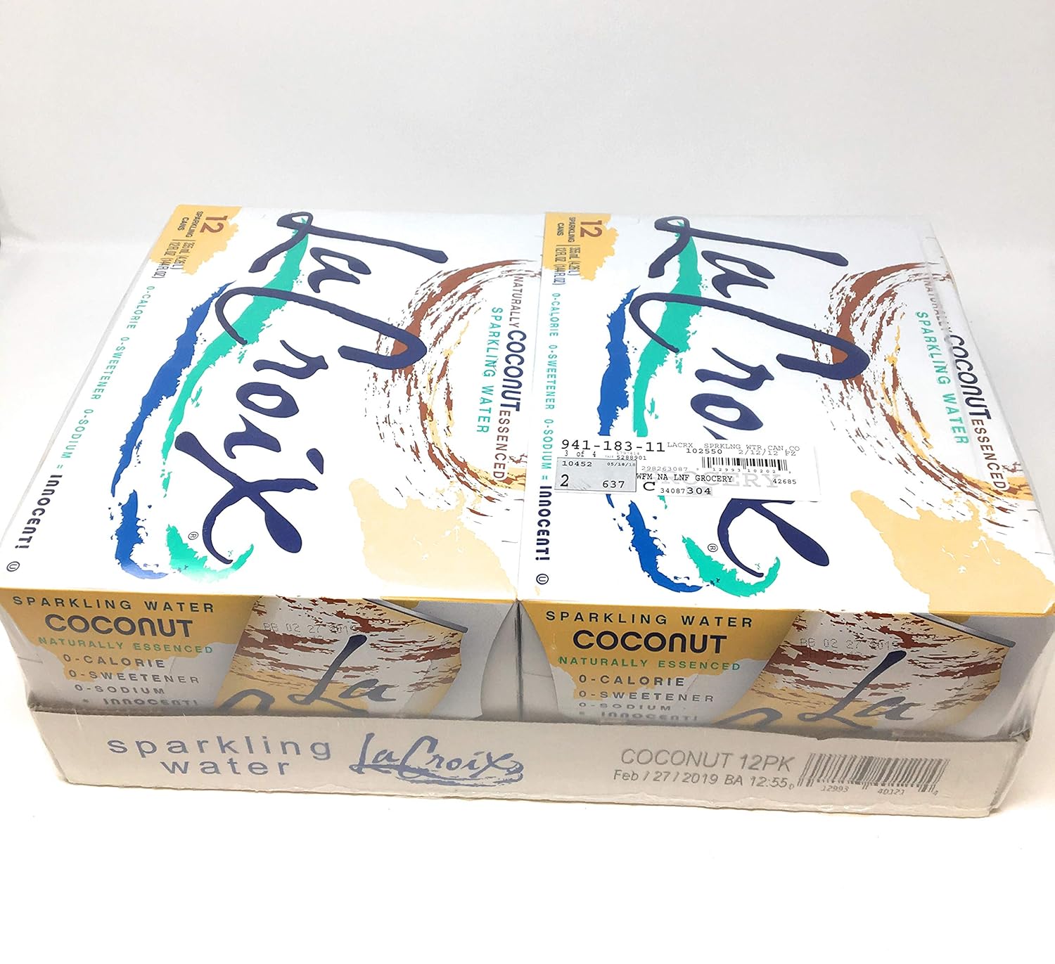 LA CROIX Coconut Sparkling Water Case, 12 FZ Grocery