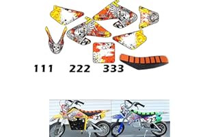 Burly Effects Graphics kit for Razor MX350 MX400 MX500 MX650 Electric Dirt Bikes (MX500 & MX650 with Orange Seat Cover)
