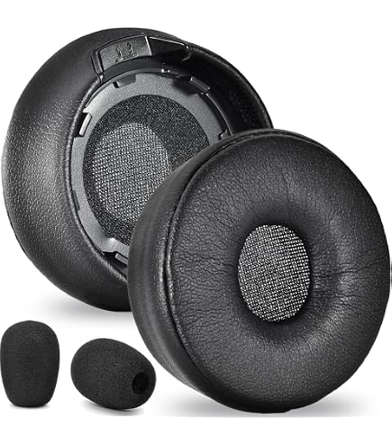 TaiZiChangQin Ohrpolster-Ersatz: Protein-Leder Pads Für Jabra PRO 9400 & PRO 900 Kopfhörer – Schwarz, Bequem