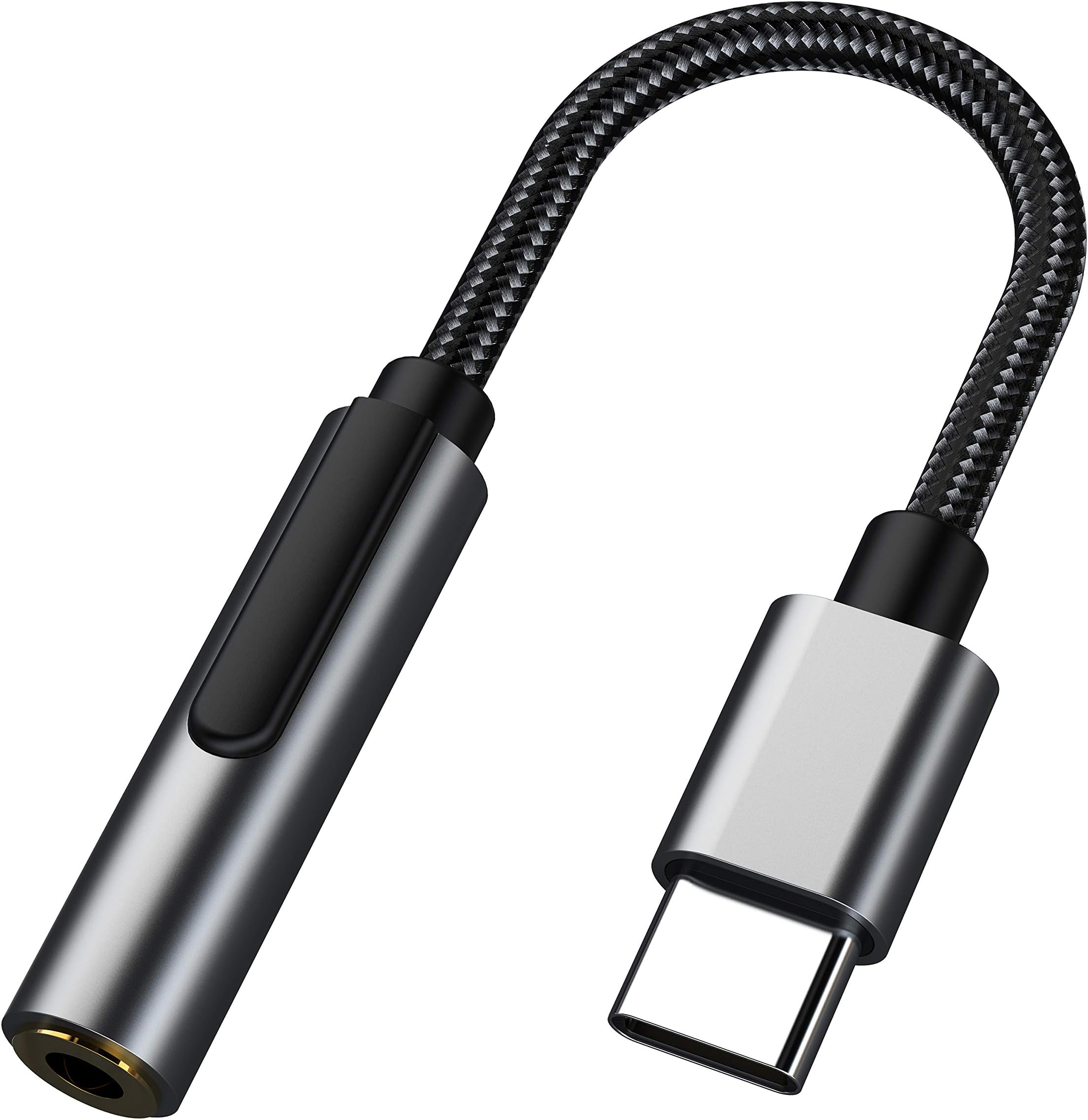 GeekerChip USB Type C to Audio Jack 3.5mm Adapter,USB C Jack 3.5mm Adapter,Braided Nylon Audio USB Type C Jack Adapter for Mate 10 Pro, Xiaomi 8/9/10/Note 3/MIX2/2s etc