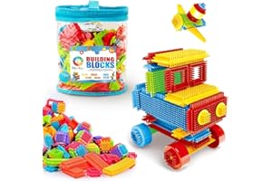 teytoy My First Baby Building Toys, 150pcs Bristle Shape 3D Building Blocks Toy Set for Kids Ages 3-8 Years Old, STEM Educational Preschool Toys