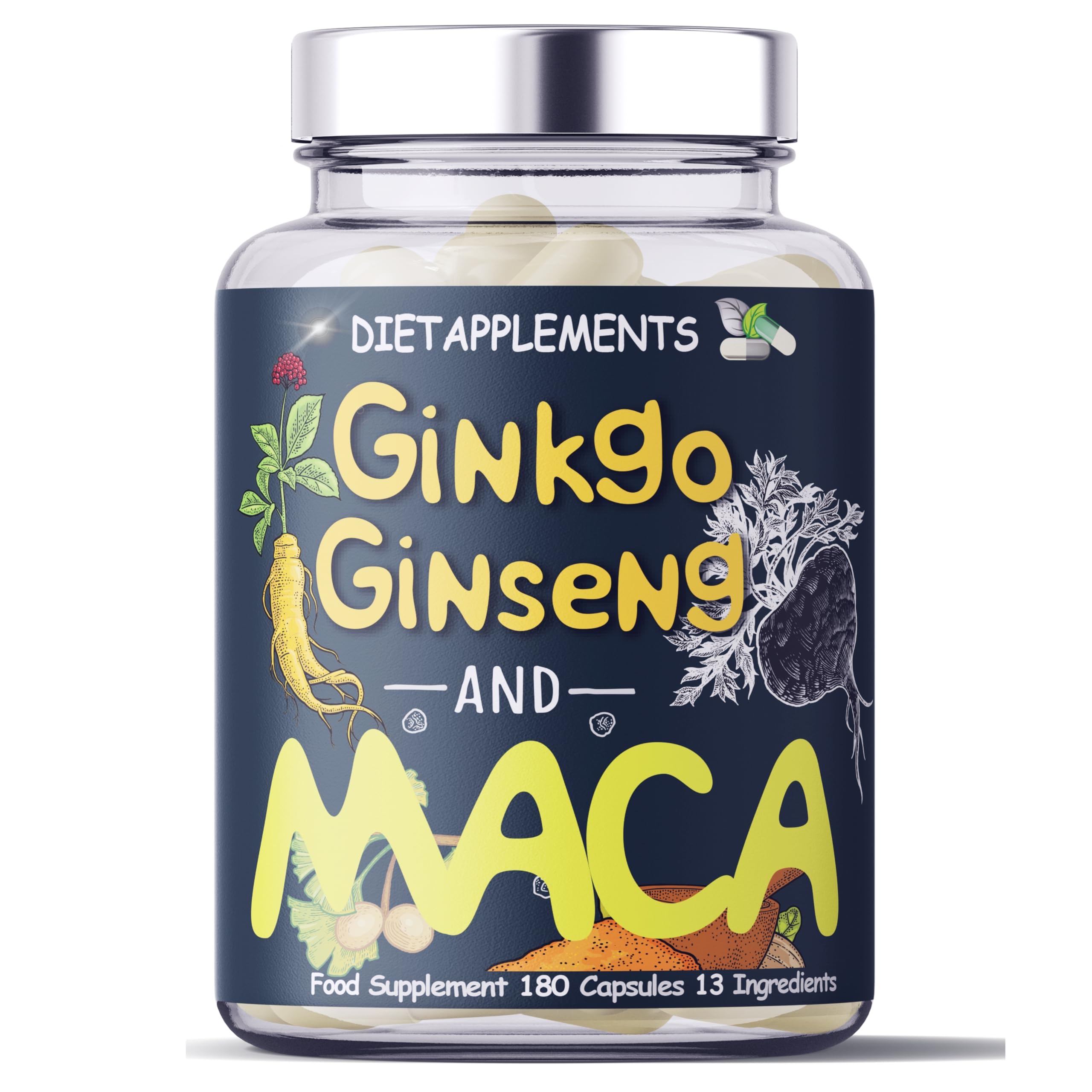 Advanced Hormone & Energy Complex: Maca Root 4000mg, Ginkgo Biloba, Korean Red Ginseng - 4256mg - Vegan Capsules - Vitamins D3, E, B5, B6, B12, A, K, Zinc, Folic Acid, Selenium. UK made, GMP Certified