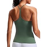 JOYSPELS Workout Tank Tops for Women with Built in Bra, Slim Fit Racerback Athletic Yoga Cami, Buttery Soft Activewear
