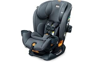 Chicco OneFit LX ClearTex All-in-One Car Seat with LeverLock Installation, Slim Design, Convertible Car Seat, Seat for Infants and Children 5-100 lbs | Smoke/Grey
