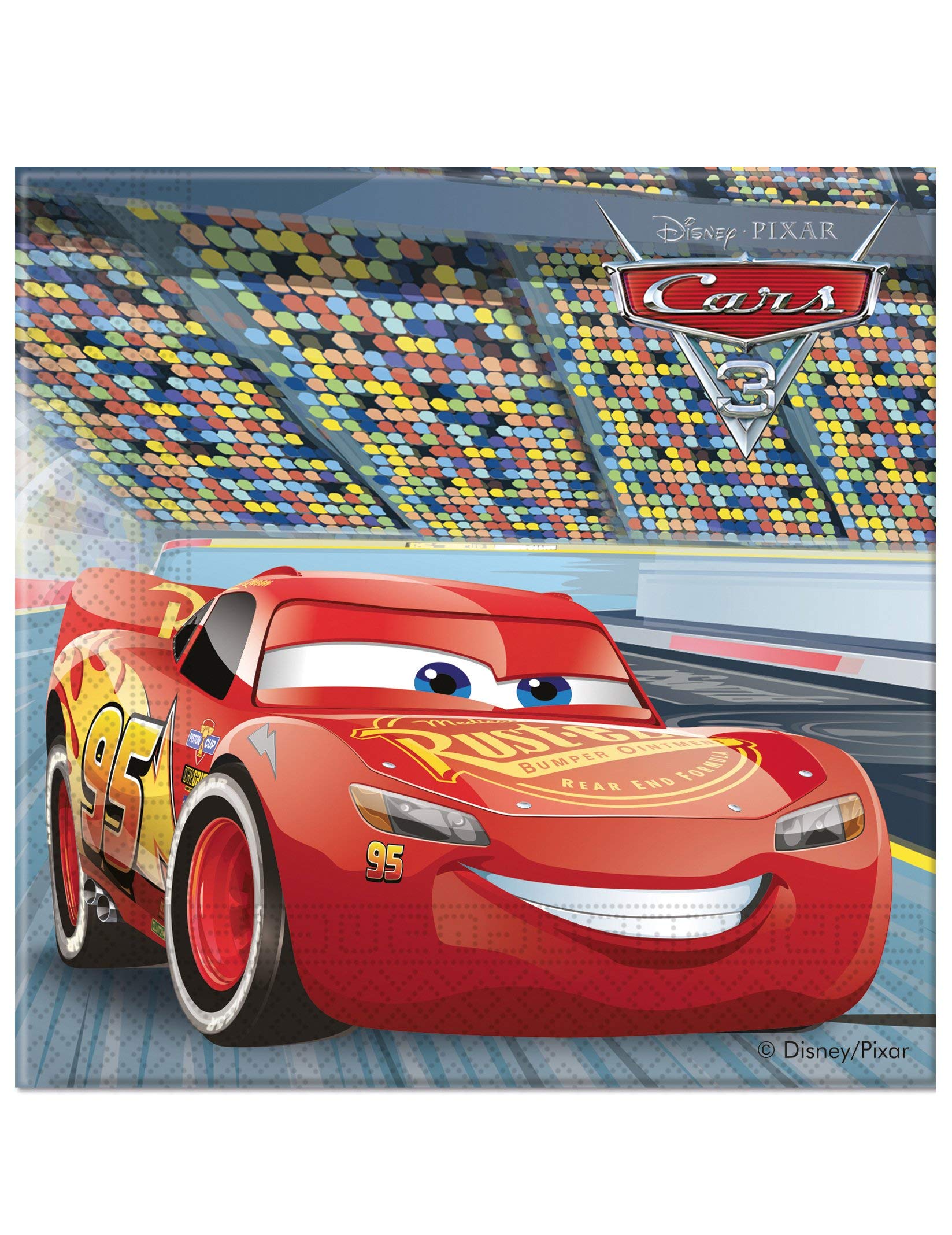 Disney Cars 99988 Cars Napkins, Red, 33 x 33 cm