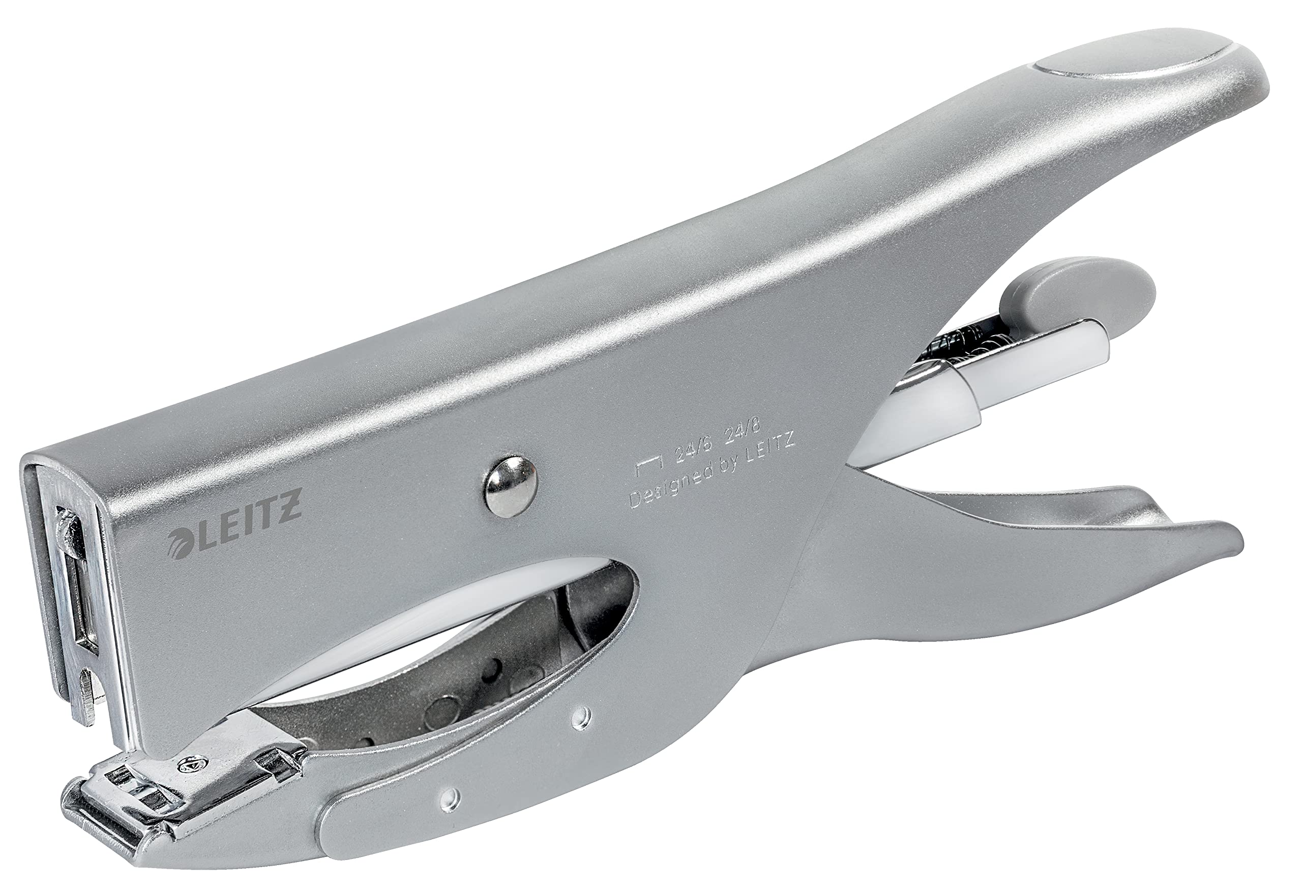 Leitz 55490081 Stapler Matt Silver Back-Loading 40-Sheet Capacity