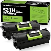 LeciRoba 2-Pack 521H (52D1H00) High Yield Black Toner Cartridge Replacement | for Lexmark MS710n MS710dn MS711dn MS810n MS810dn MS810de MS810dtn MS811n MS811dn MS811dtn MS812dn MS812de MS812dtn Printer